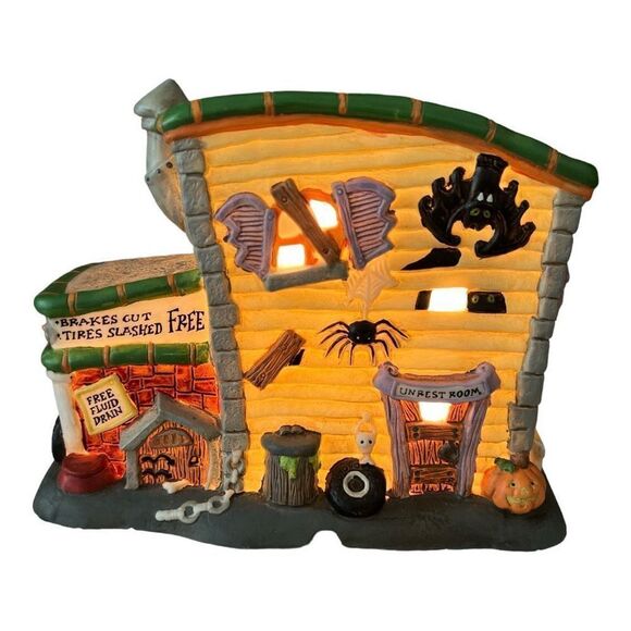 Creepy Hollow Midwest Creepy Skully's Light Up Gas Station Halloween Decor - Picture 3 of 6